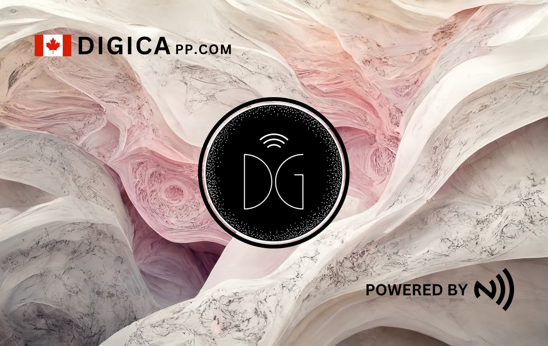 DG Mystic Moonstone Digica NFC business card, front