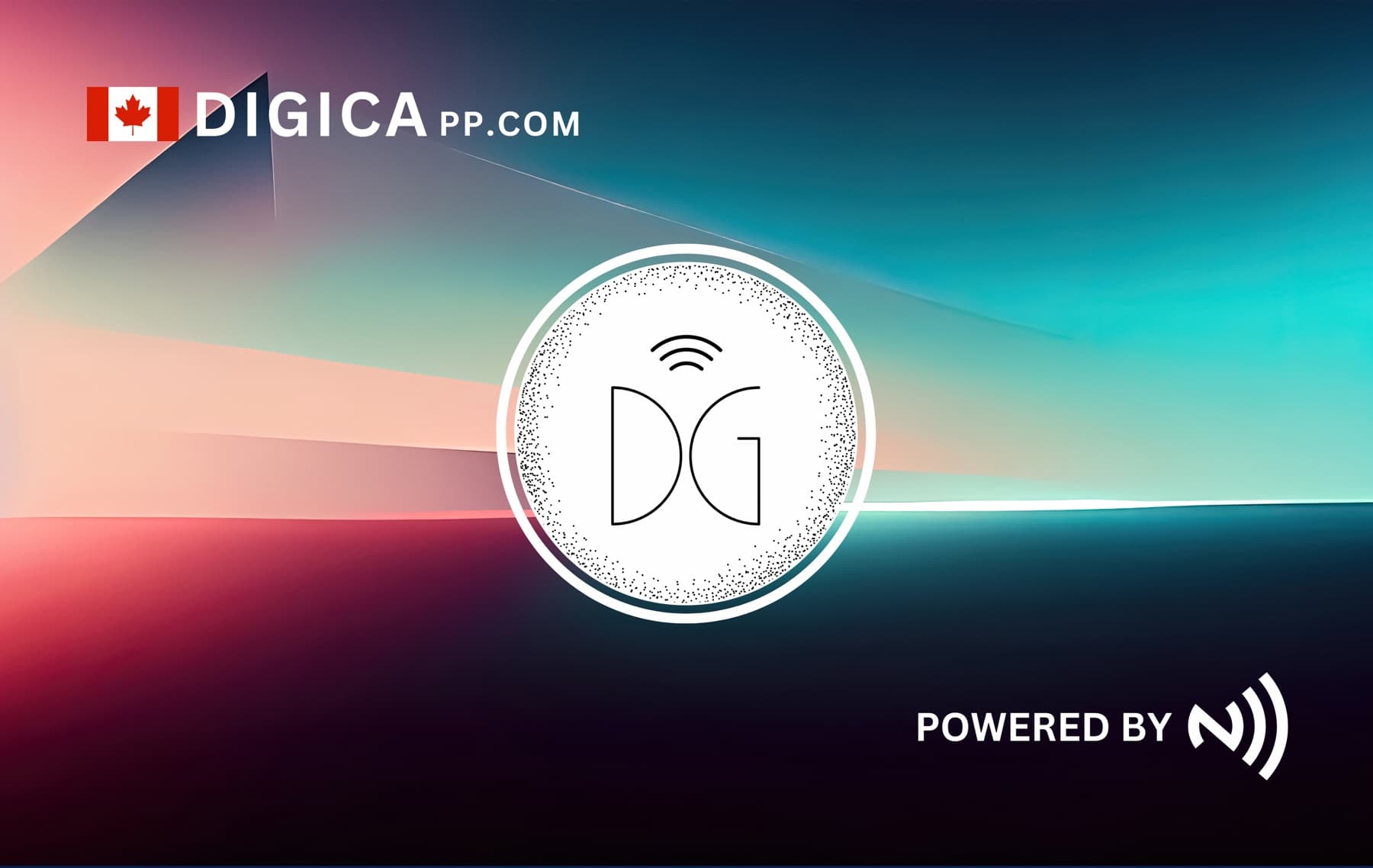 DG Silken Azure Digica NFC business card, front